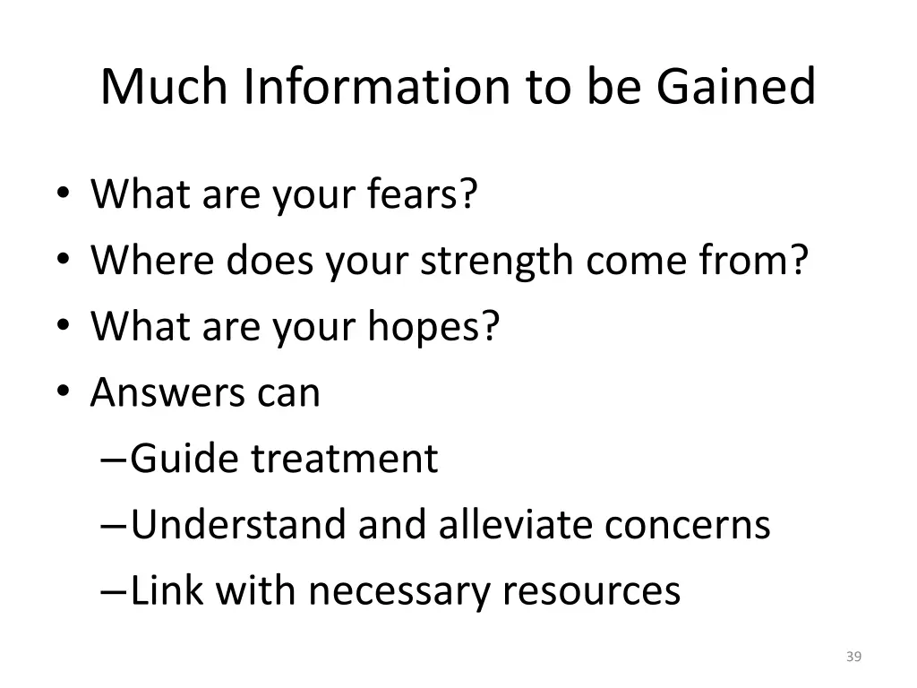 much information to be gained