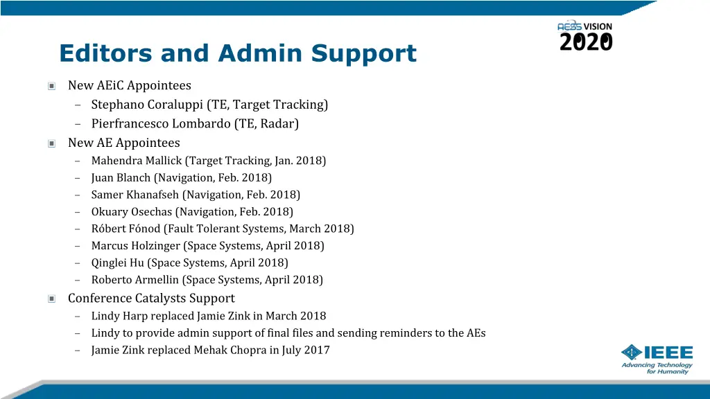 editors and admin support