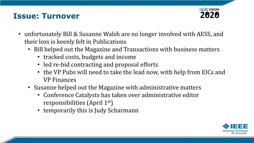 issue turnover