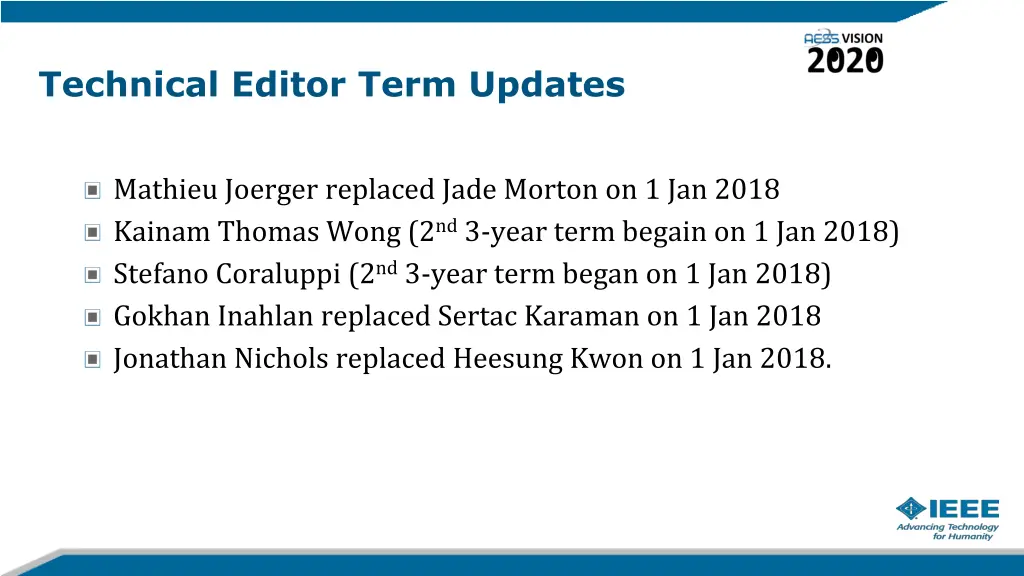 technical editor term updates