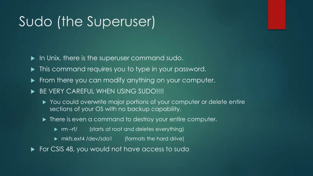 sudo the superuser