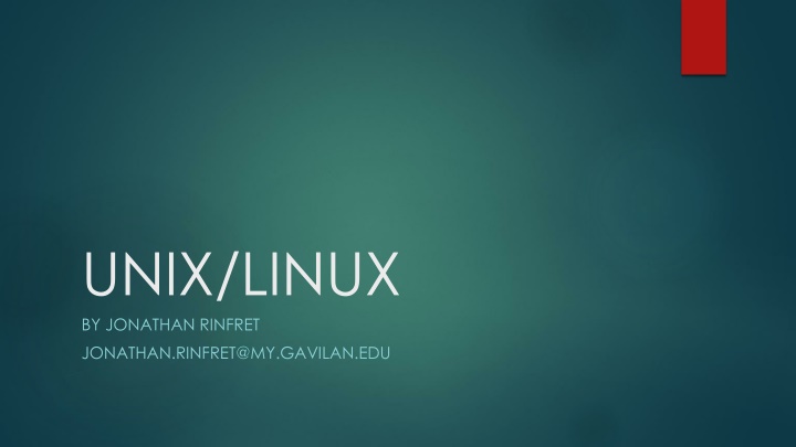unix linux by jonathan rinfret jonathan