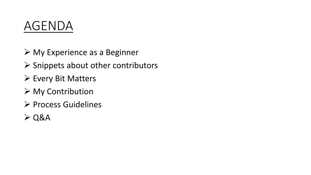 agenda