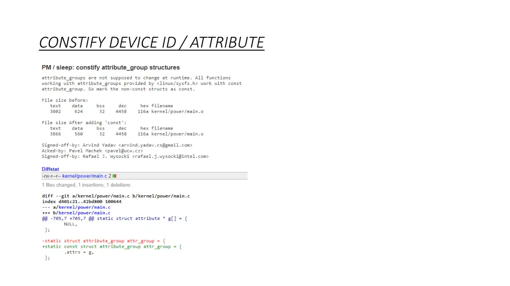 constify device id attribute