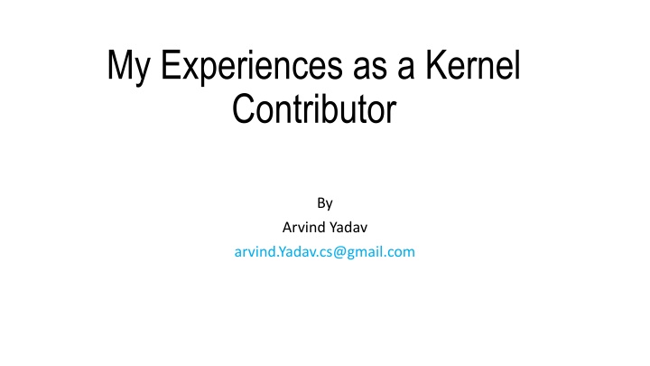 my experiences as a kernel contributor