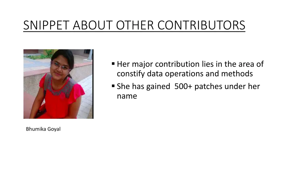 snippet about other contributors 1