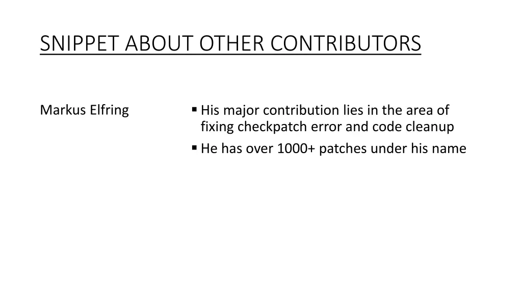 snippet about other contributors 2