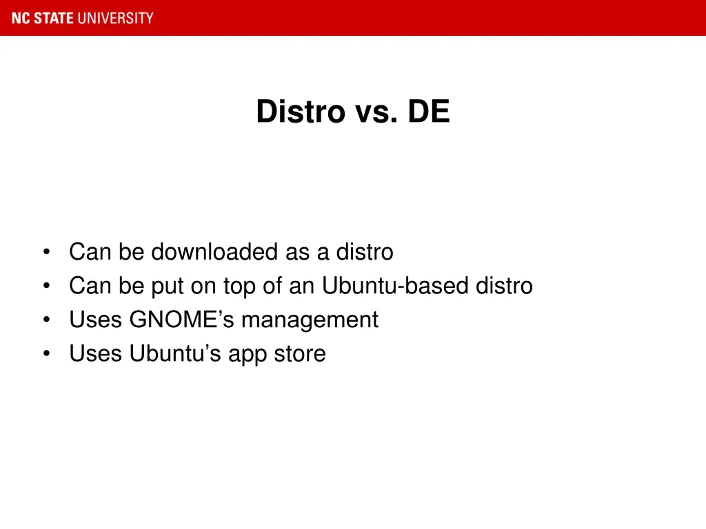distro vs de