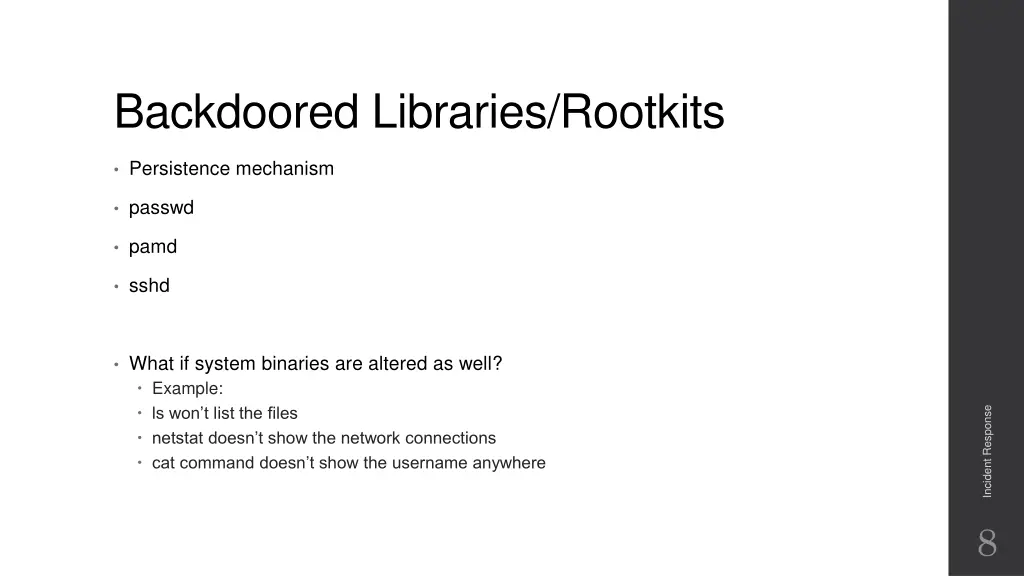 backdoored libraries rootkits