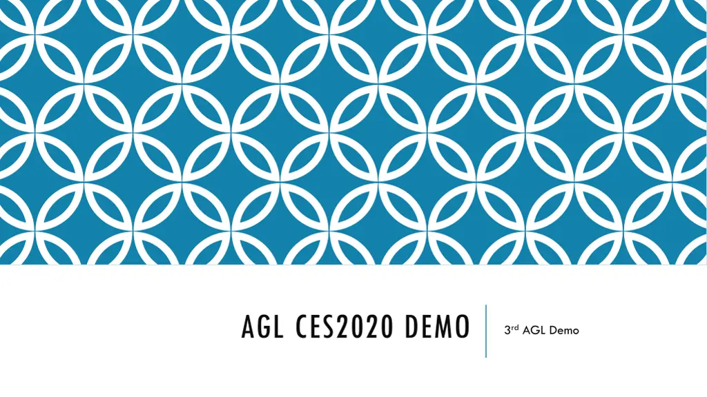 agl ces2020 demo