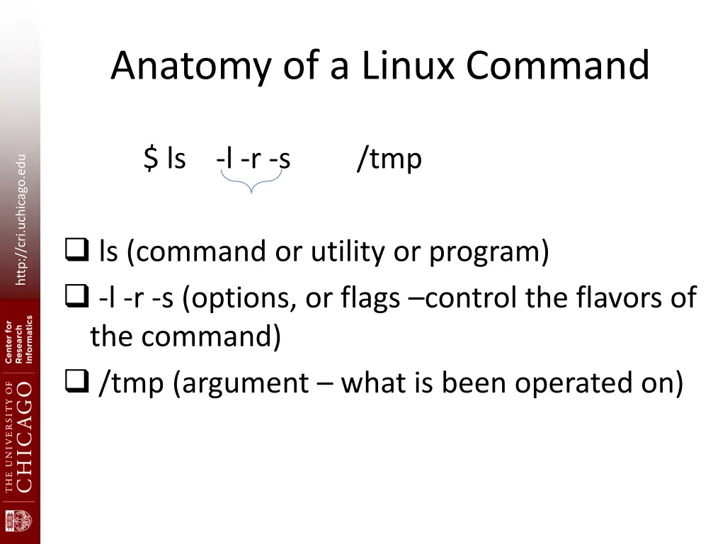 anatomy of a linux command