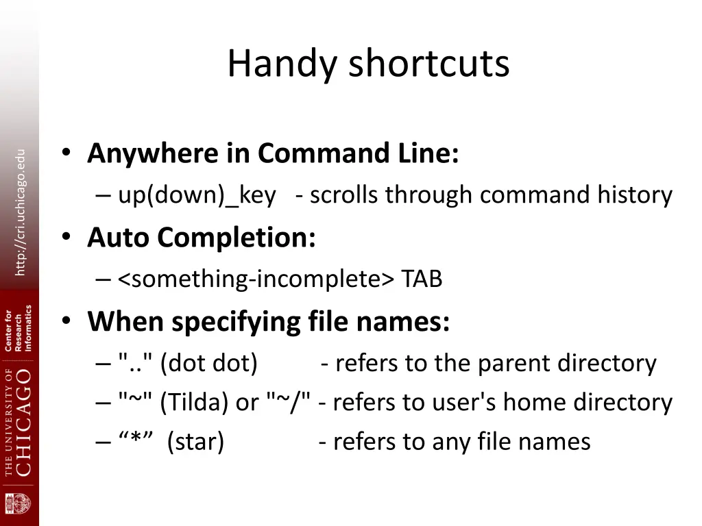 handy shortcuts
