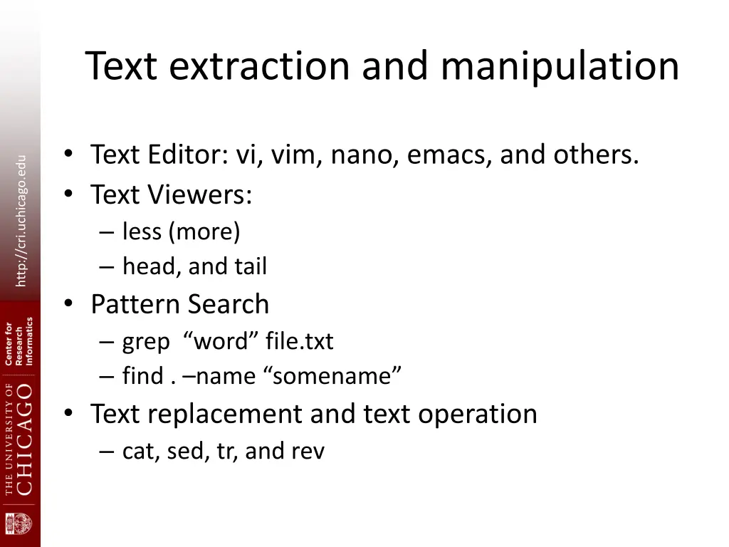 text extraction and manipulation