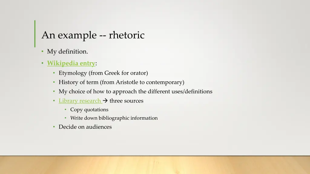an example rhetoric