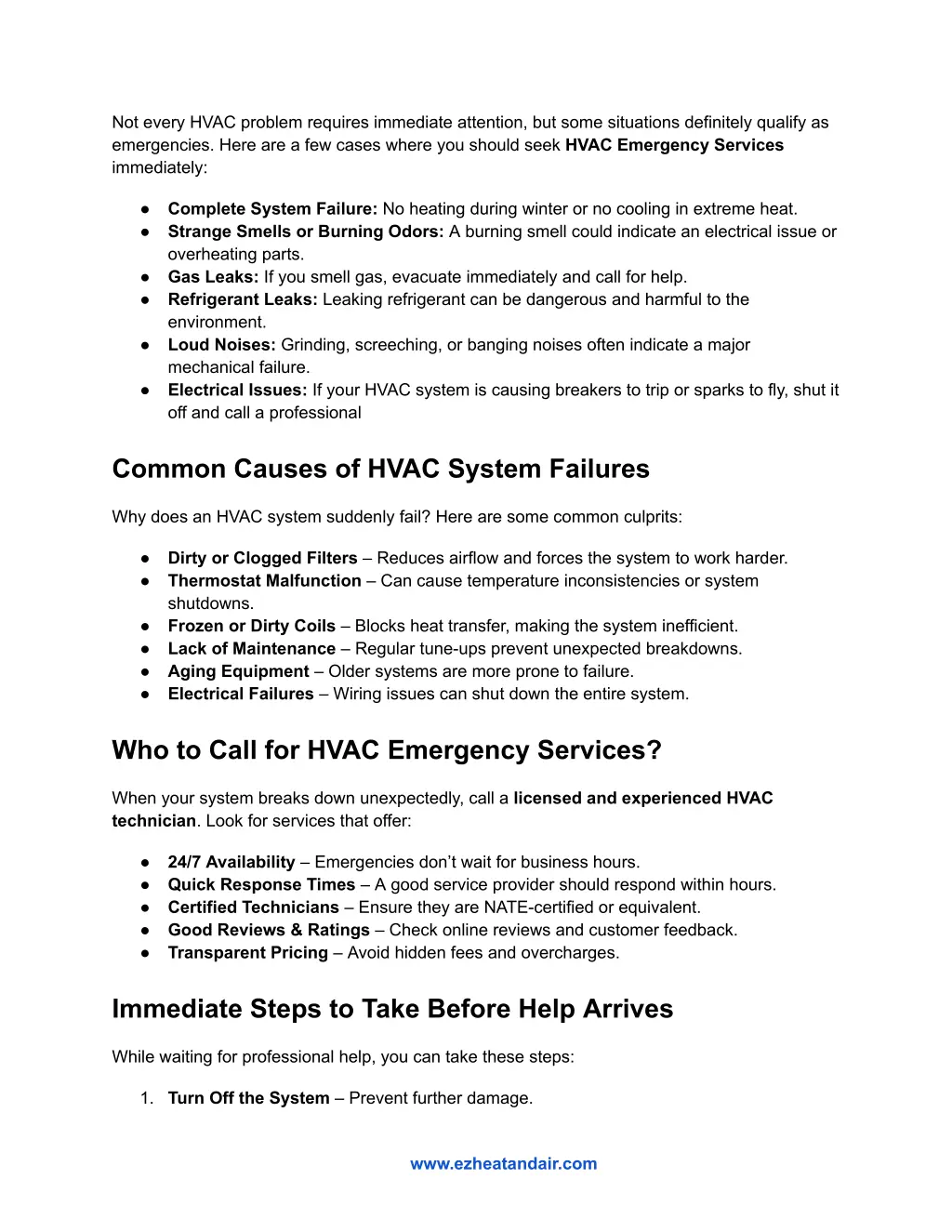 not every hvac problem requires immediate
