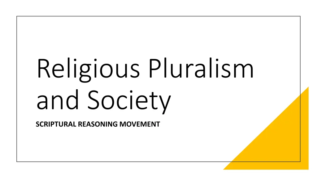 religious pluralism and society