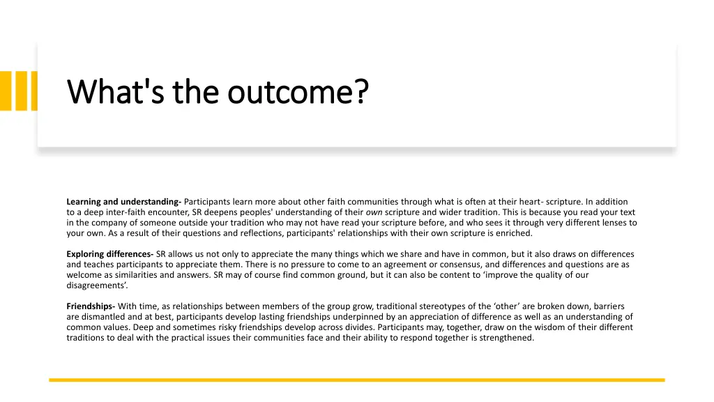 what s the outcome what s the outcome