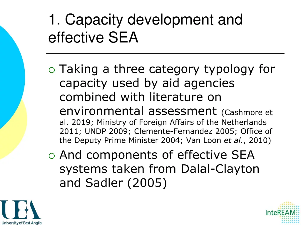 1 capacity development and effective sea