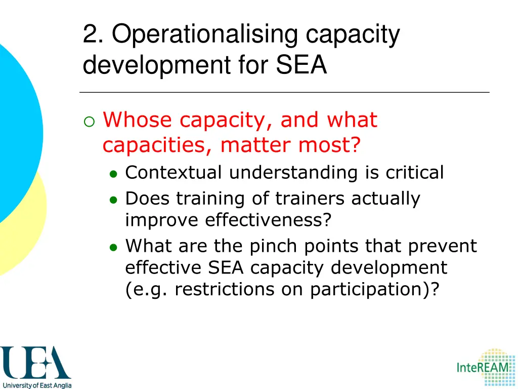 2 operationalising capacity development for sea 1