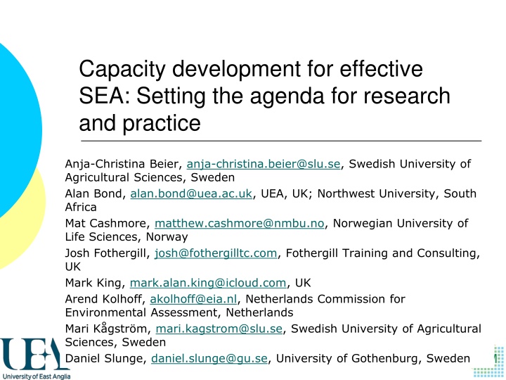 capacity development for effective sea setting