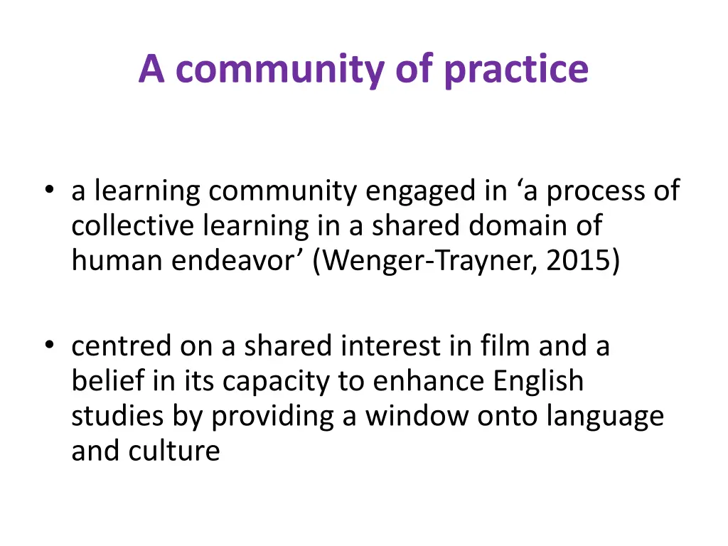 a community of practice