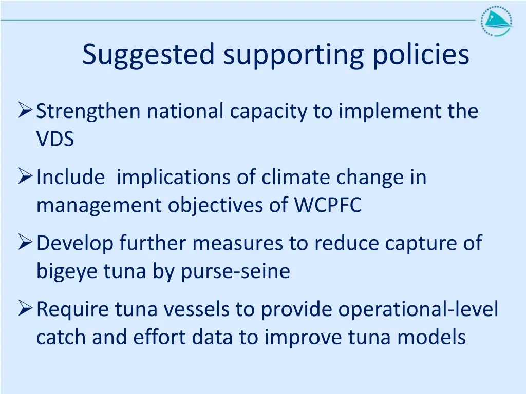 suggested supporting policies