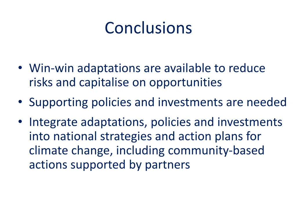 conclusions