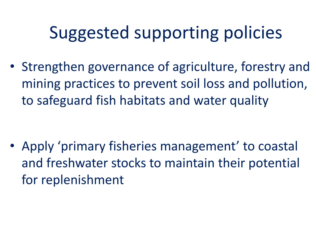 suggested supporting policies