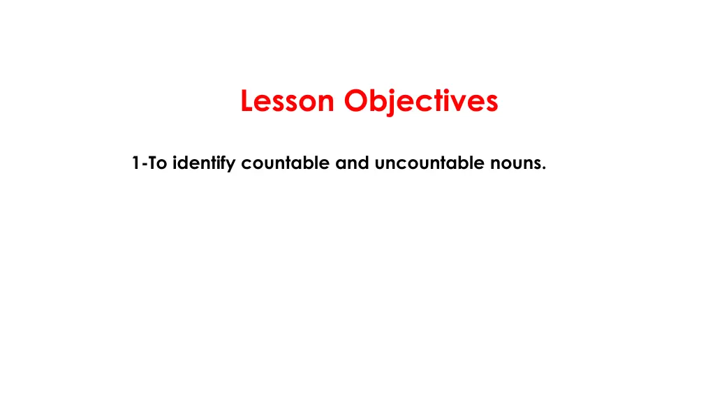 lesson objectives