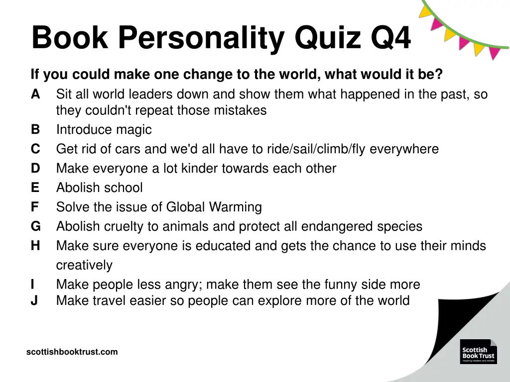 book personality quiz q4