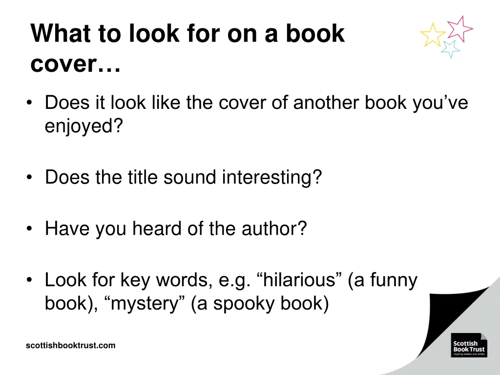 what to look for on a book cover