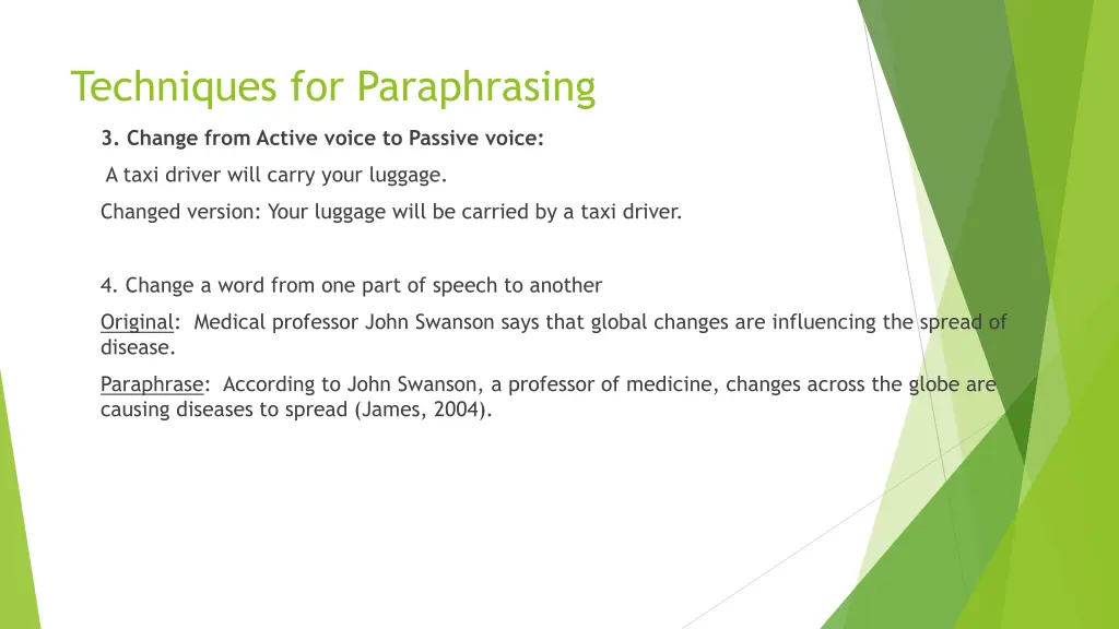techniques for paraphrasing 1