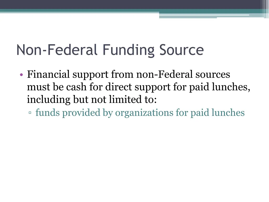 non federal funding source