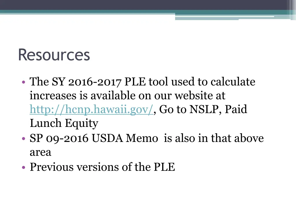 resources