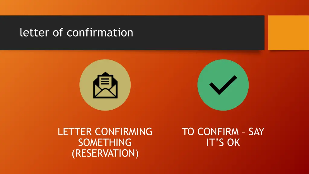 letter of confirmation
