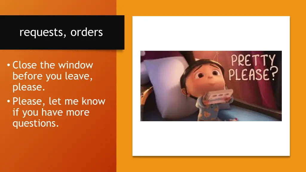 requests orders