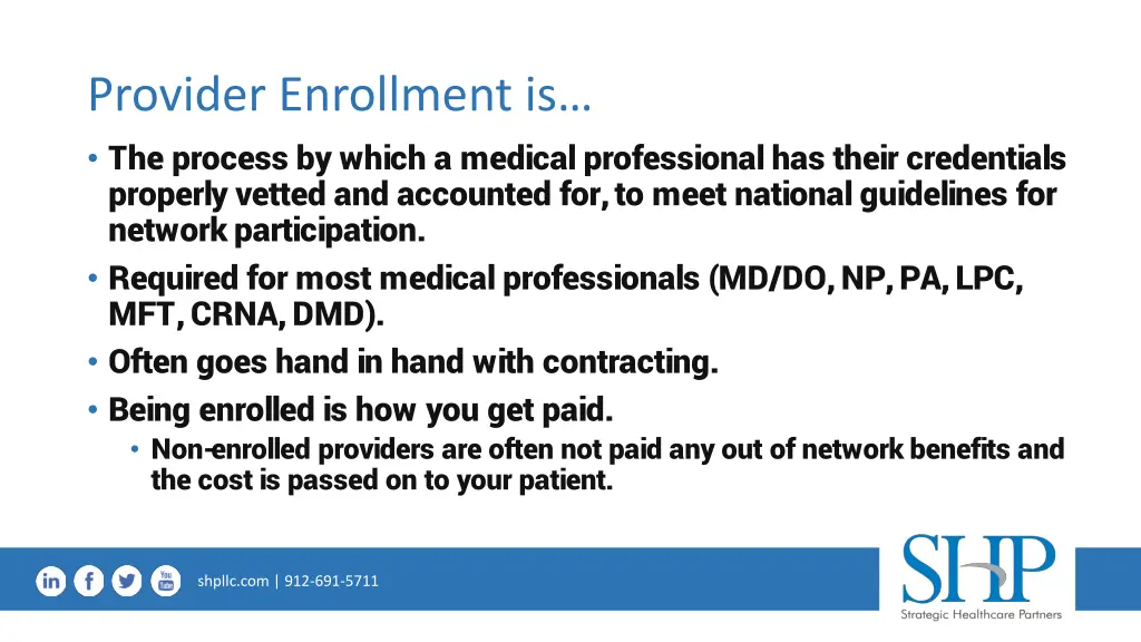 provider enrollment is the process by which