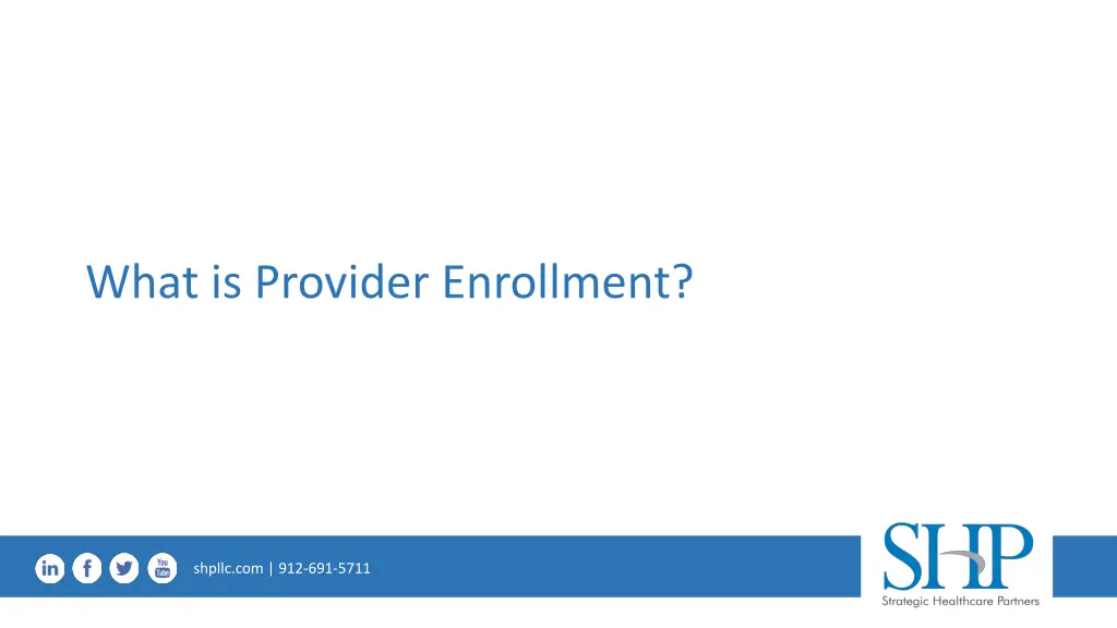 what is provider enrollment