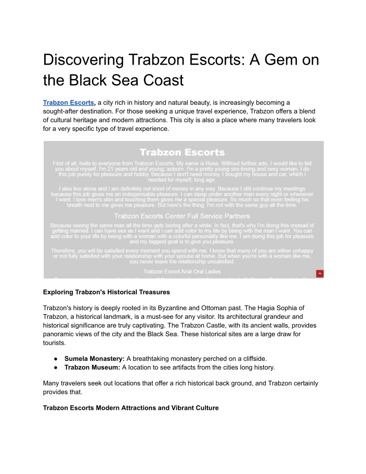 discovering trabzon escorts a gem on the black