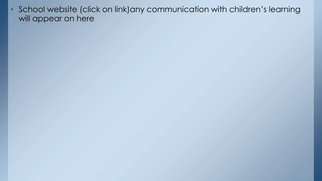 school website click on link any communication