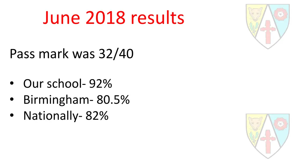 june 2018 results
