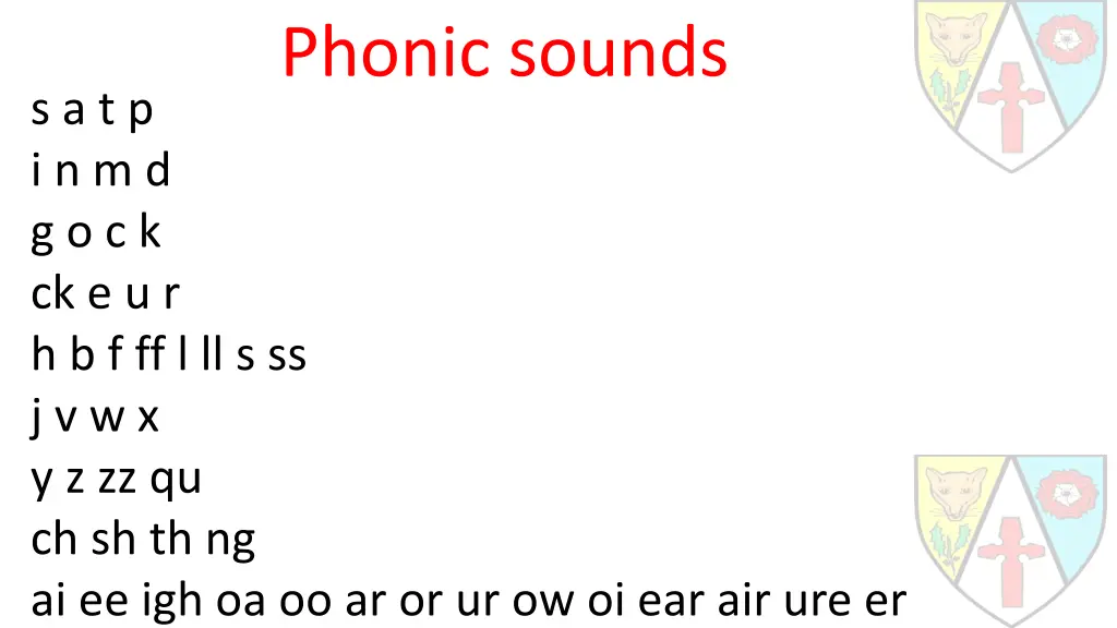 phonic sounds