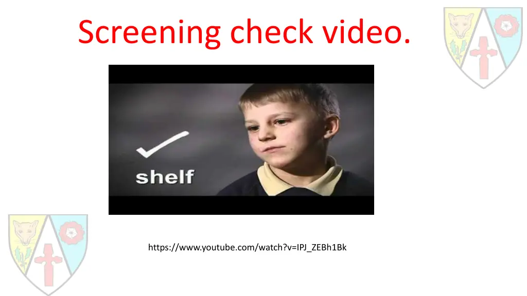screening check video
