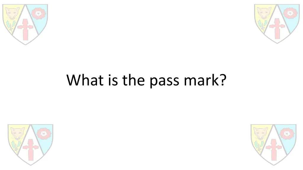 what is the pass mark