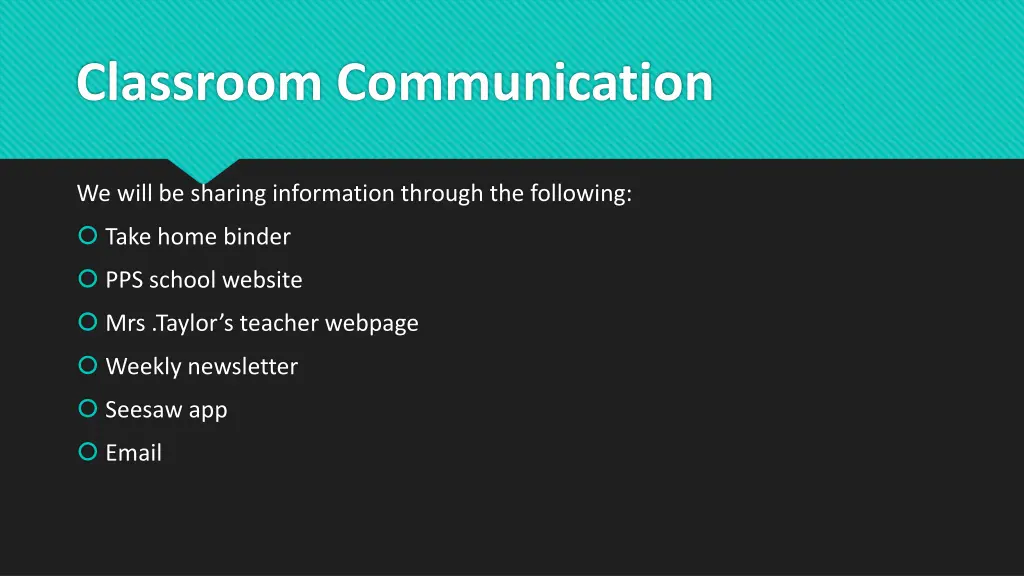 classroom communication