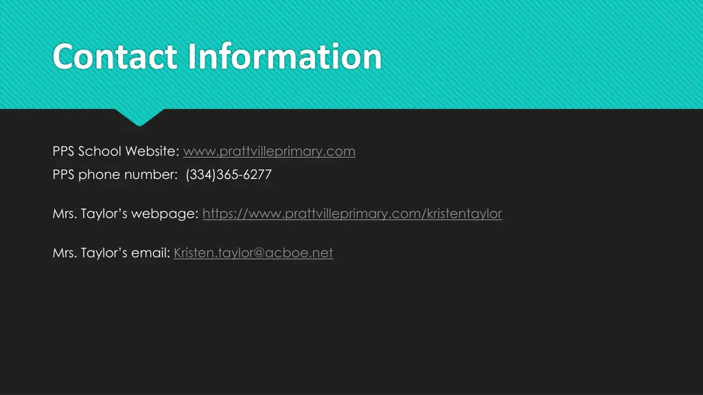 contact information