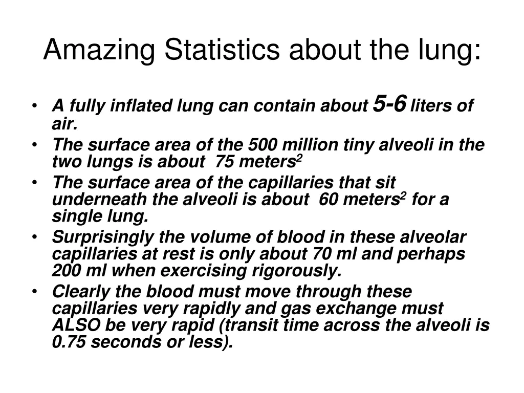 amazing statistics about the lung