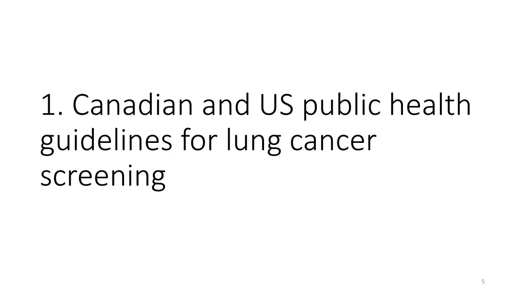 1 canadian and us public health guidelines