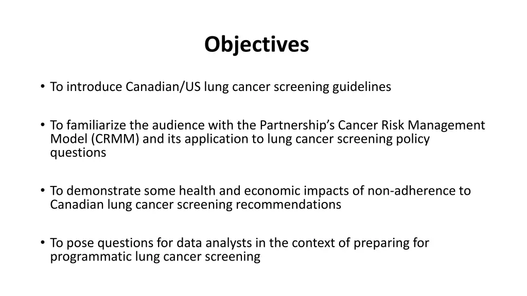 objectives