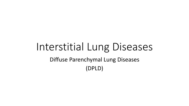 interstitial lung diseases